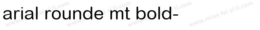 arial rounde mt bold字体转换